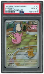 2024 Twilight Masquerade Chansey #187 PSA 10 on Beezie.