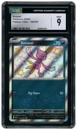 2024 Paldean Fates Sneasel #182 CGC 9 on Beezie.