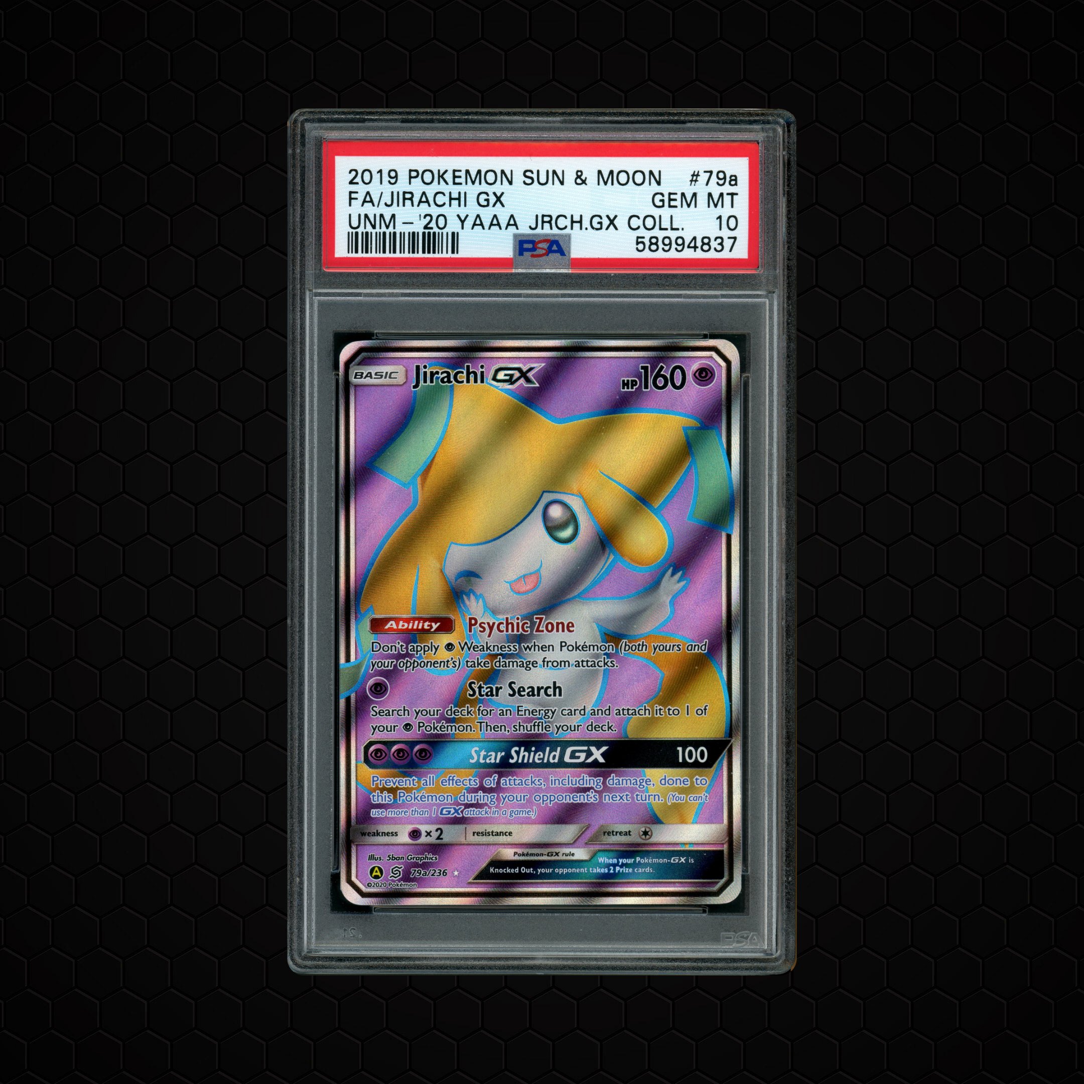 2019 Unified Minds Jirachi GX #79a PSA 10