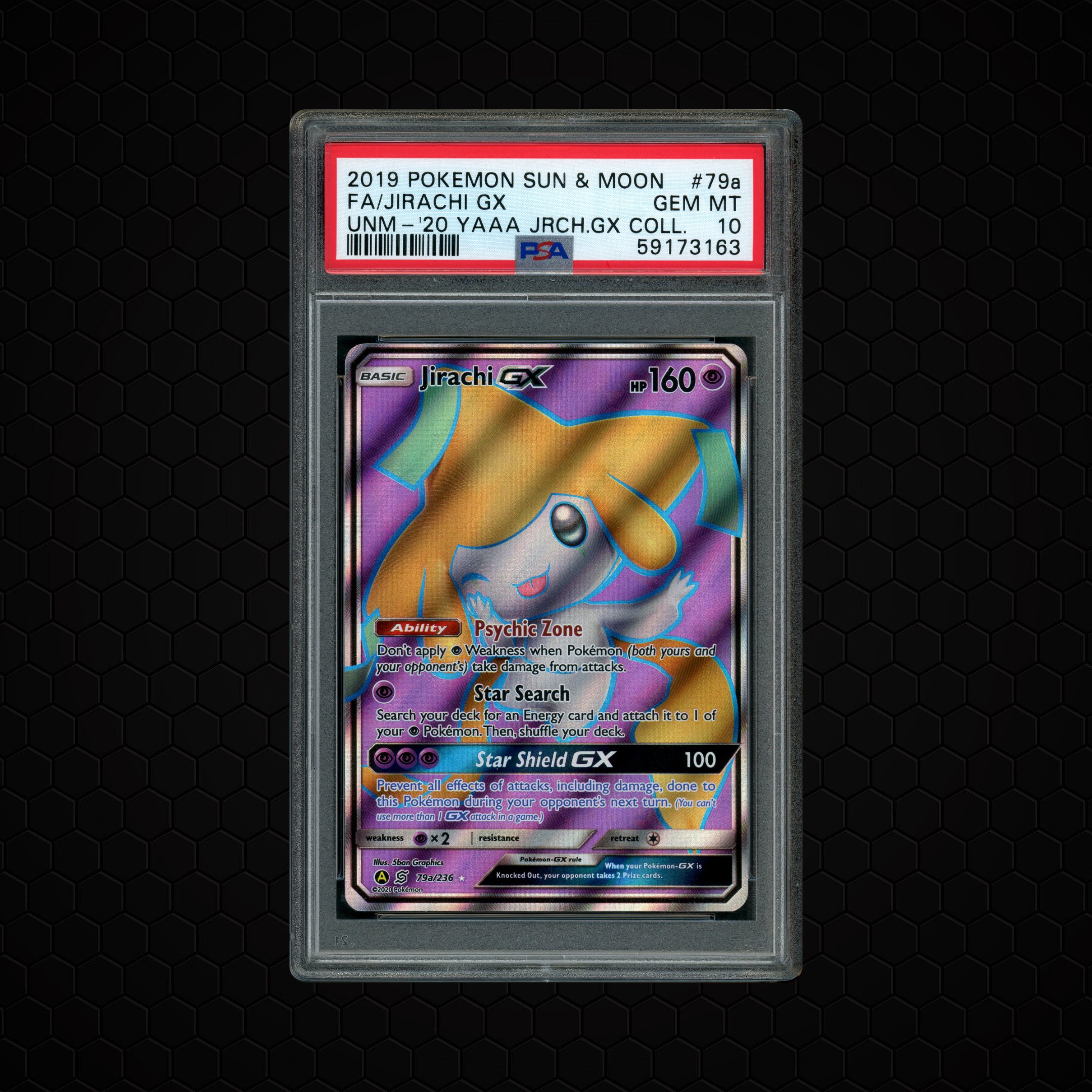 2019 Unified Minds Jirachi GX #79a PSA 10