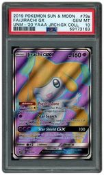 2019 Unified Minds Jirachi GX #79a PSA 10 on Beezie.