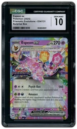 2025 Prismatic Evolutions Espeon EX #34 CGC 10 on Beezie.