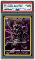 2019 Black Star Promo Armored Mewtwo #SM228 PSA 9 on Beezie.