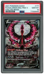 2021 Chilling Reign Galarian Moltres V #177 PSA 10 on Beezie.