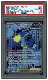 2025 Prismatic Evolutions Iron Crown EX #158 PSA 10 on Beezie.