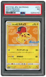 2017 Japanese Promo Ash's Pikachu #72 PSA 7 on Beezie.