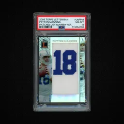 2008 Topps Letterman Peyton Manning #JNPPM PSA 8 on Beezie.