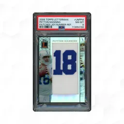 2008 Topps Letterman Peyton Manning #JNPPM PSA 8 on Beezie.