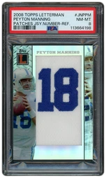 2008 Topps Letterman Peyton Manning #JNPPM PSA 8 on Beezie.