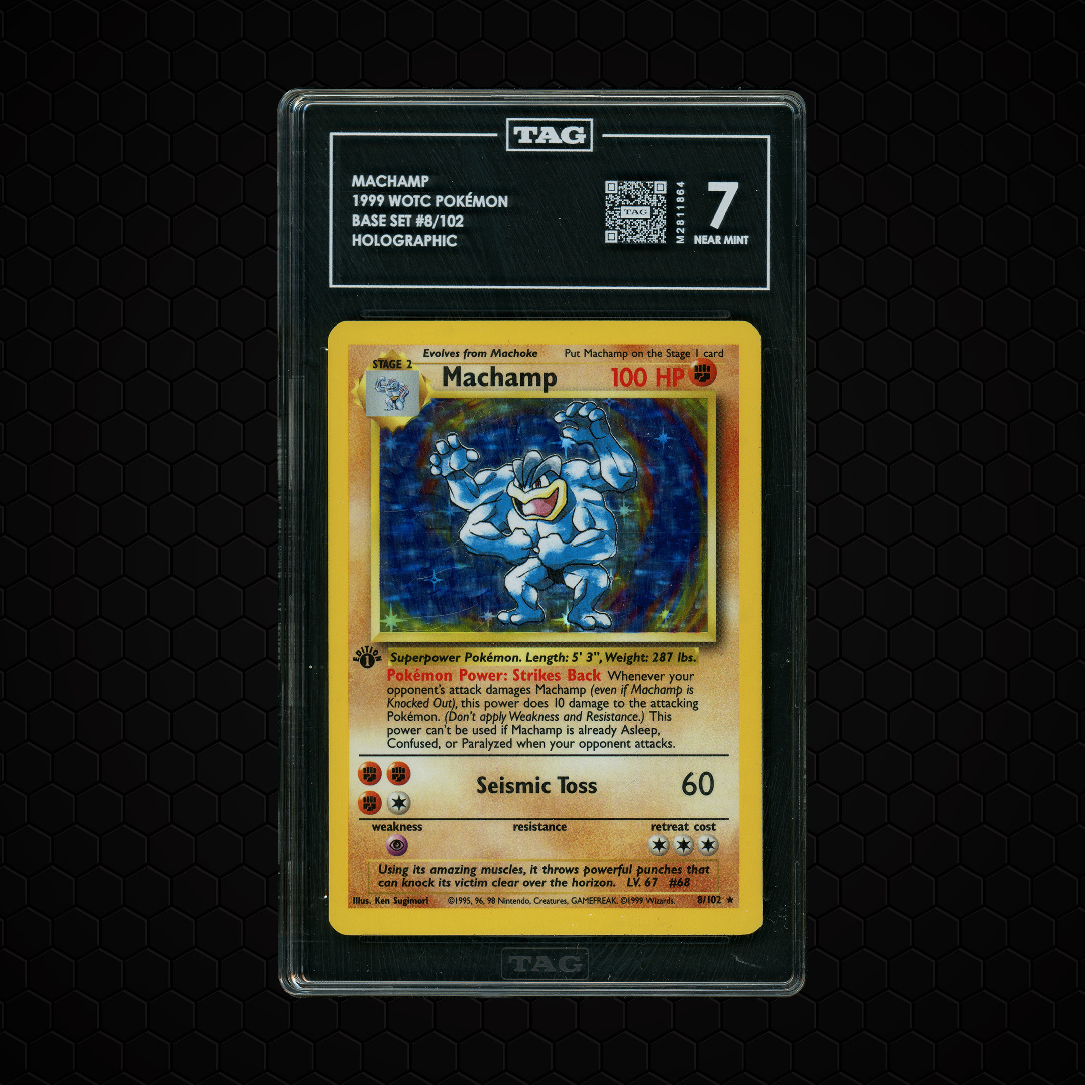 1999 Base Set Machamp #8 TAG 7