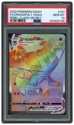 2020 Rebel Clash Dragapult VMAX #197 PSA 10 on Beezie.
