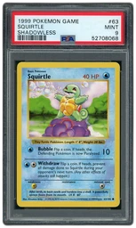 1999 Base Set Shadowless Squirtle #63 PSA 9 on Beezie.