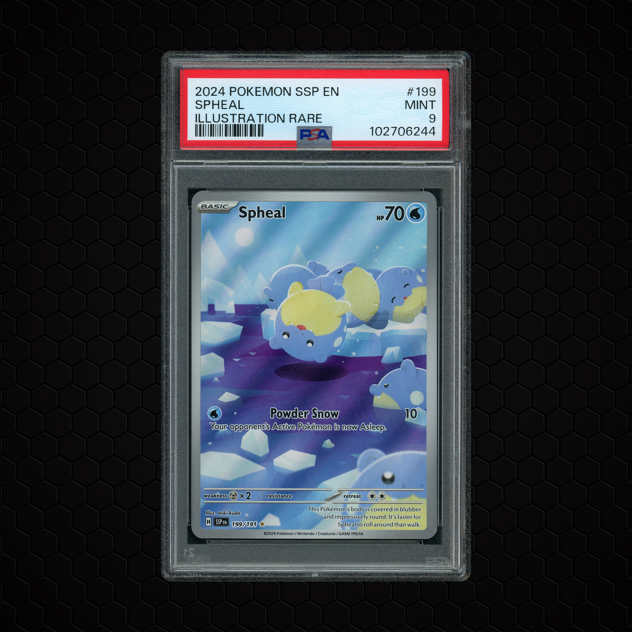 2024 Surging Sparks Spheal #199 PSA 9