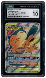 2019 Black Star Promos Eevee & Snorlax GX #SM169 CGC 10 on Beezie.
