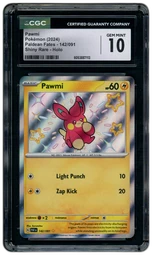 2024 Paldean Fates Pawmi #142 CGC 10 on Beezie.