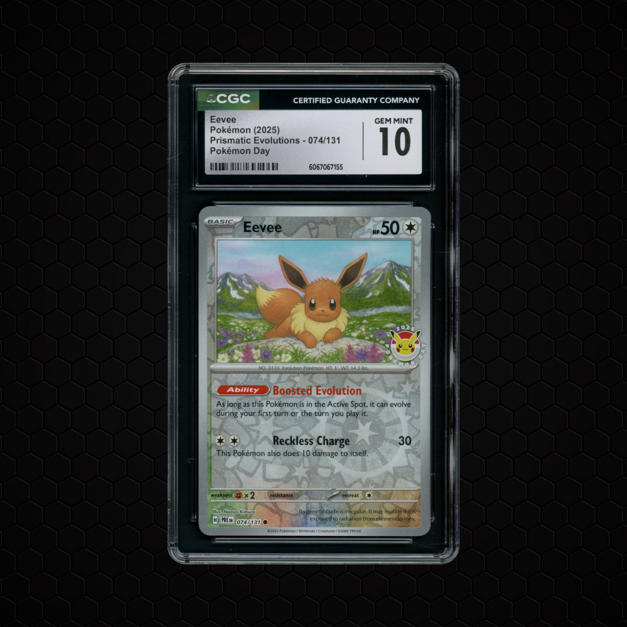 2025 Prismatic Evolutions Eevee #74 CGC 10