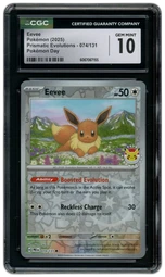 2025 Prismatic Evolutions Eevee #74 CGC 10 on Beezie.