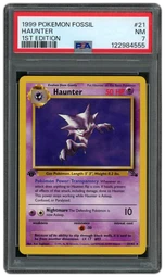 1999 Fossil 1st Edition Haunter #21 PSA 7 on Beezie.