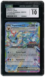 2025 Prismatic Evolutions Vaporeon EX #23 CGC 10 on Beezie.