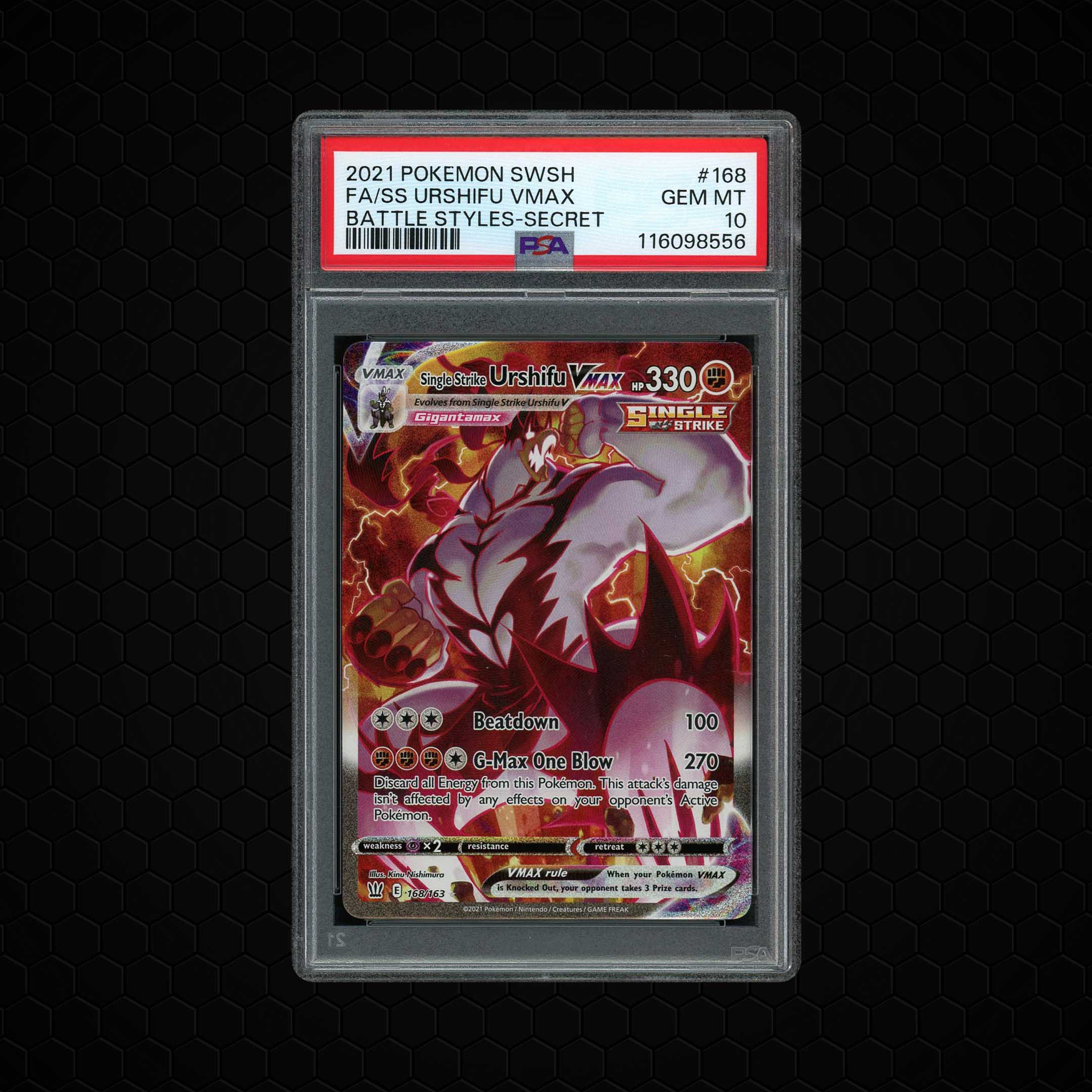 2021 Battle Styles Urshifu VMAX #168 PSA 10