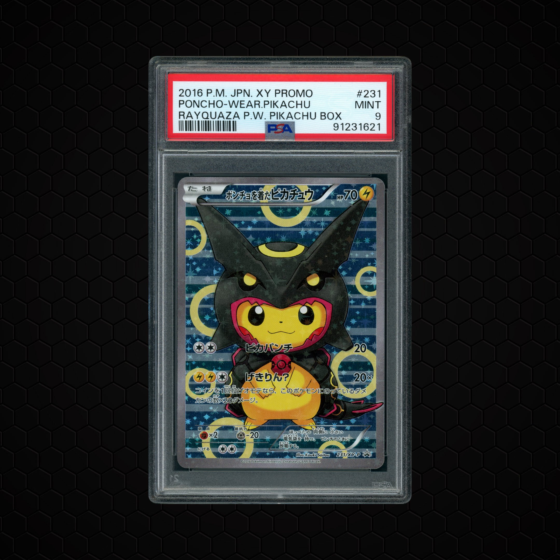2016 Japanese Promo Poncho Wear Pikachu #231 PSA 9