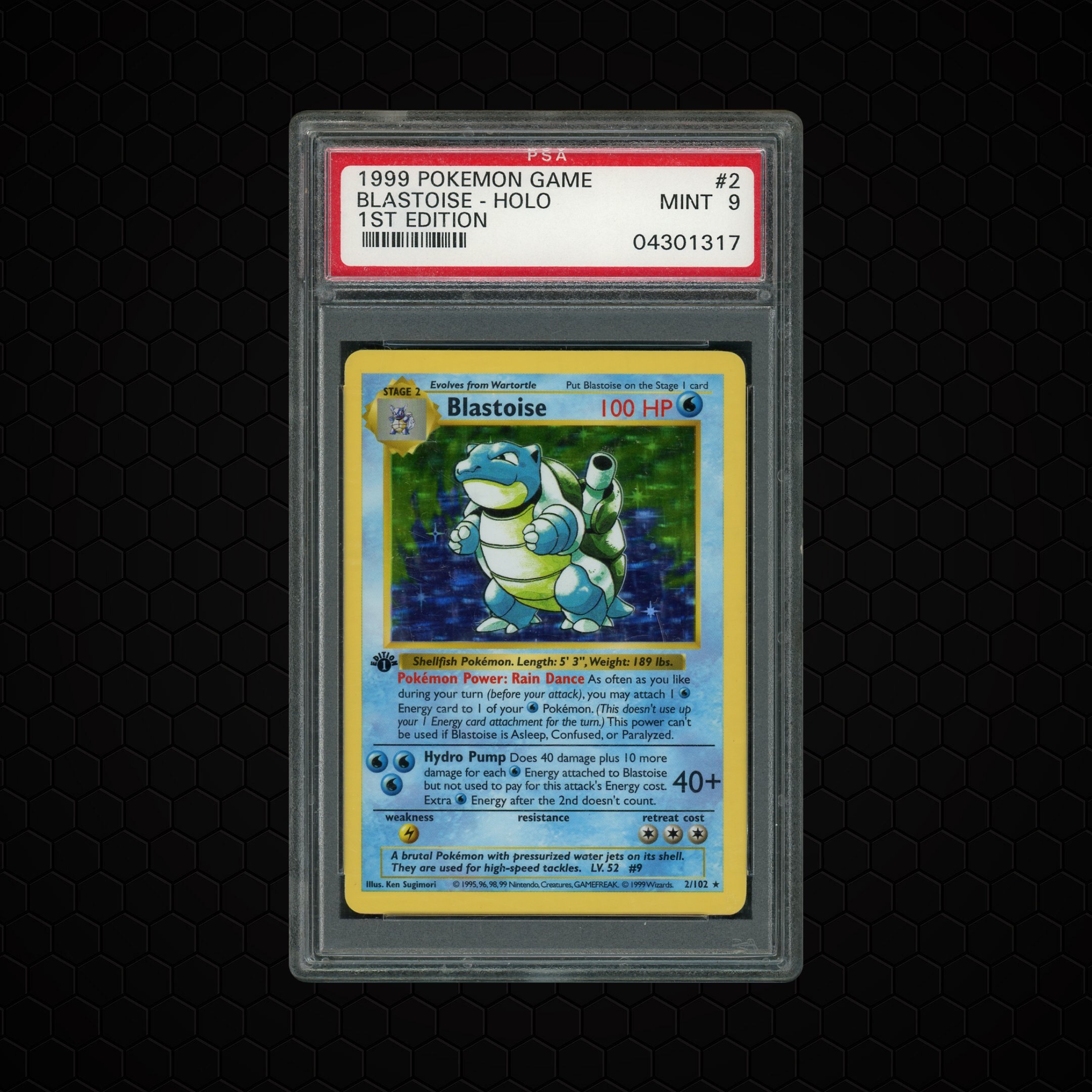 1999 Game 1st Edition Blastoise #2 PSA 9