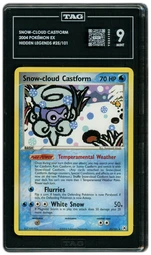 2004 Hidden Legends Snow-Cloud Castform #25 TAG 9 on Beezie.