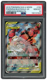 2019 Unbroken Bonds Pheromosa & Buzzwole GX #192 PSA 10 on Beezie.