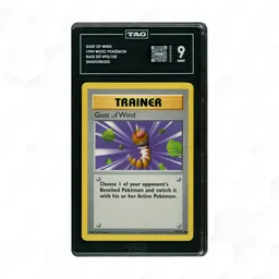 1999 Base Set Shadowless Gust of Wind #93 TAG 9 on Beezie.