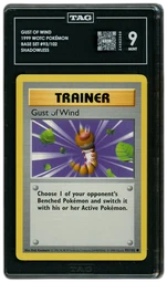 1999 Base Set Shadowless Gust of Wind #93 TAG 9 on Beezie.