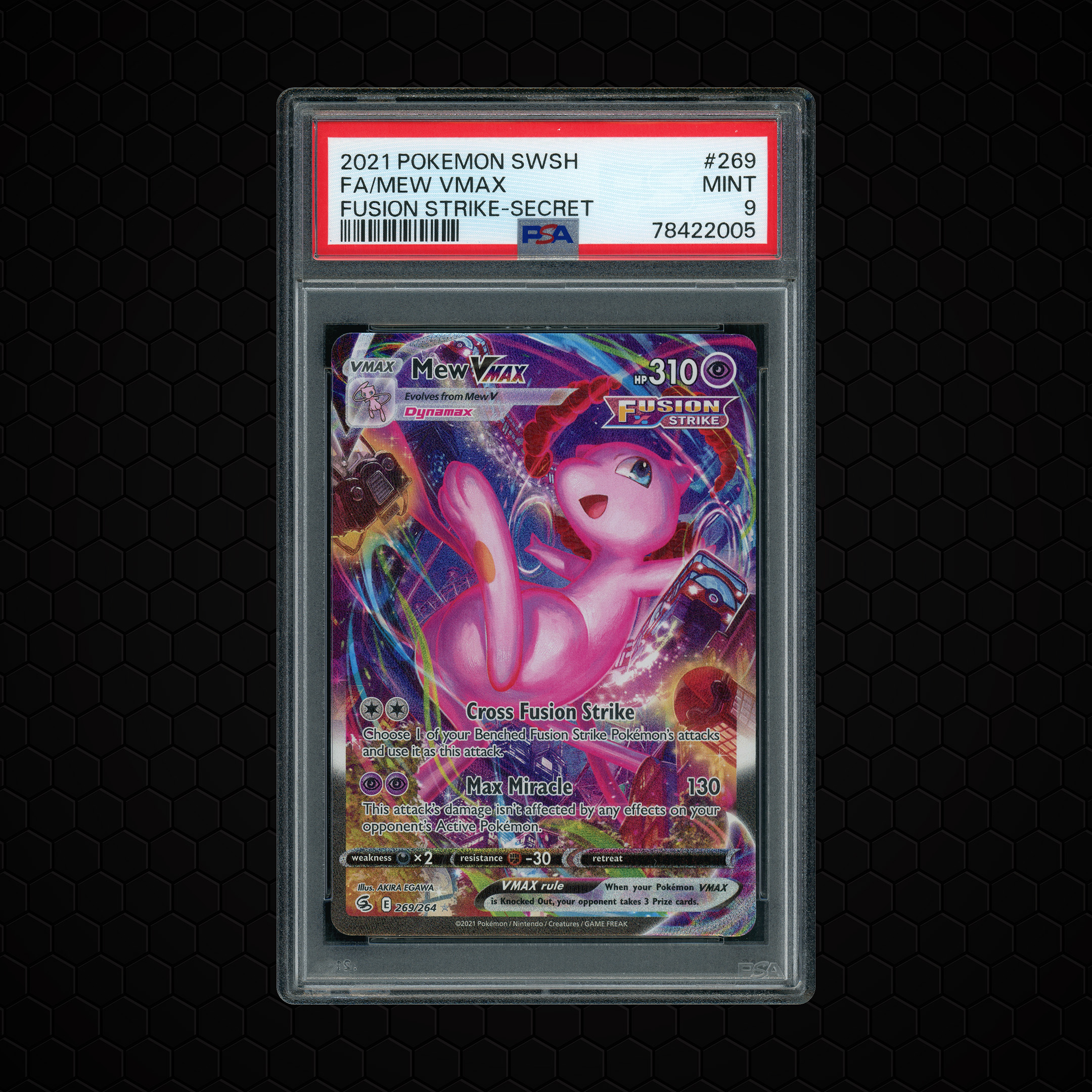 2021 Fusion Strike Mew VMAX #269 PSA 9