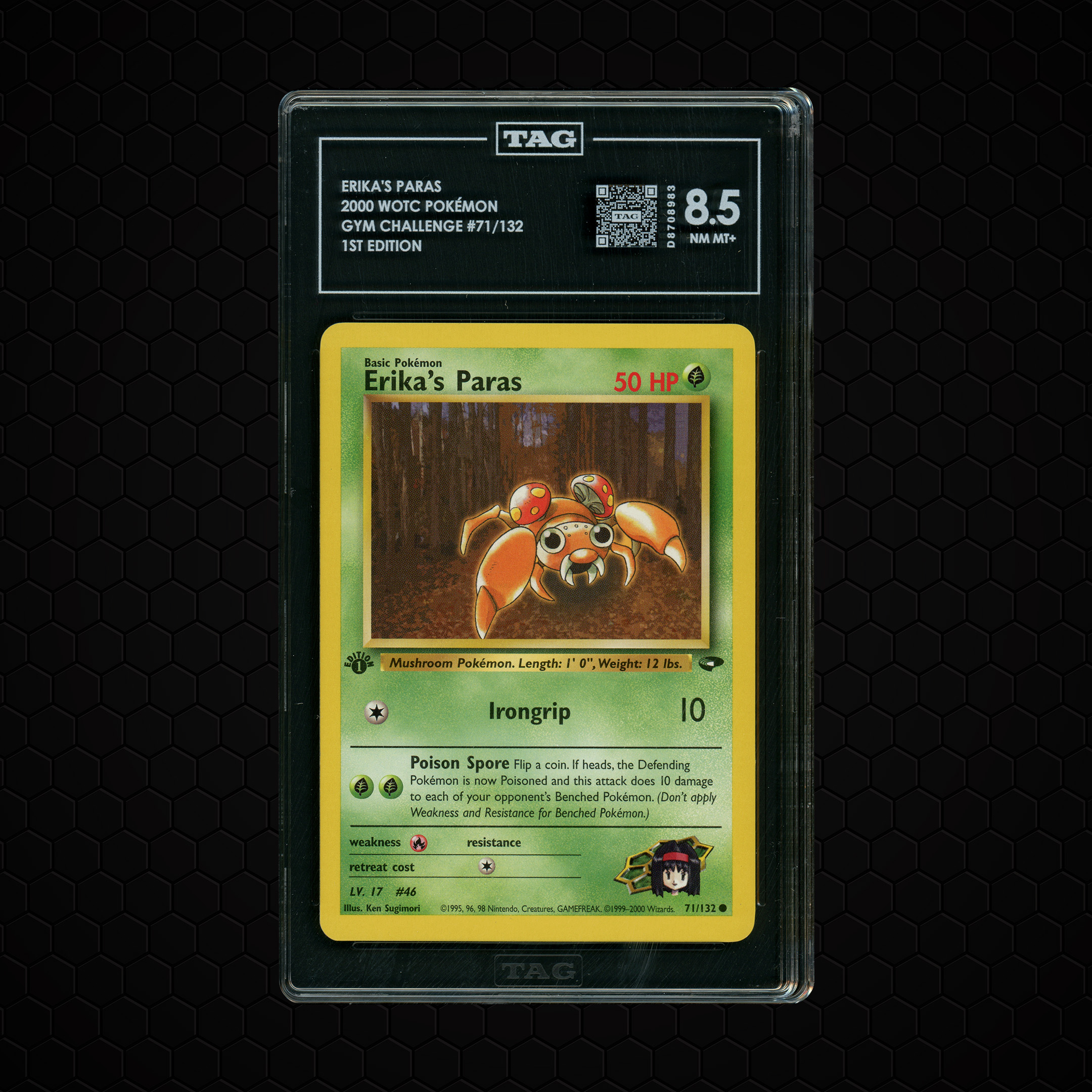 2000 Gym Challenge 1st Edition Erika's Paras #71 TAG 8.5