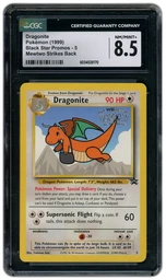 1999 Black Star Promo Dragonite #5 CGC 8.5 on Beezie.