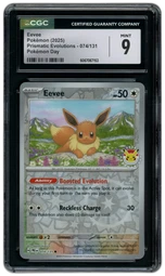 2025 Prismatic Evolutions Eevee #74 CGC 9 on Beezie.