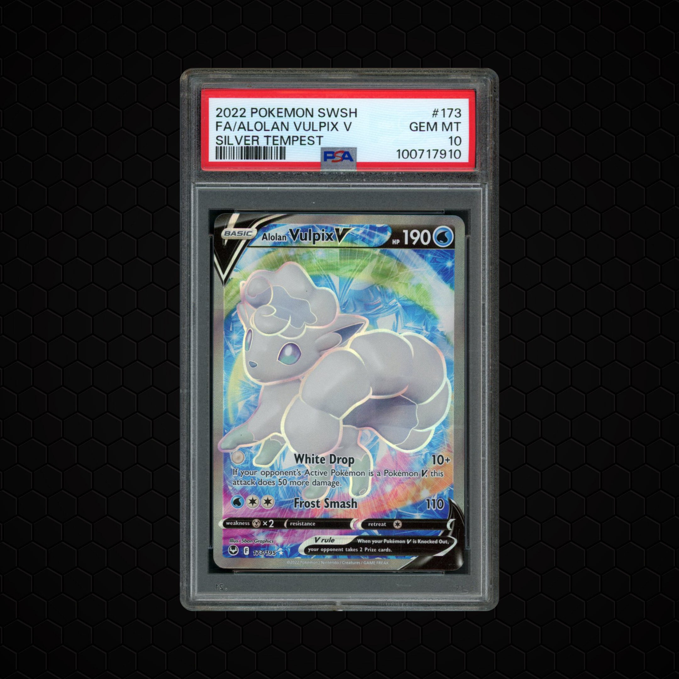 2022 Silver Tempest Alolan Vulpix V #173 PSA 10