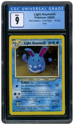 2002 Neo Destiny Light Azumarill #13 CGC 9 on Beezie.