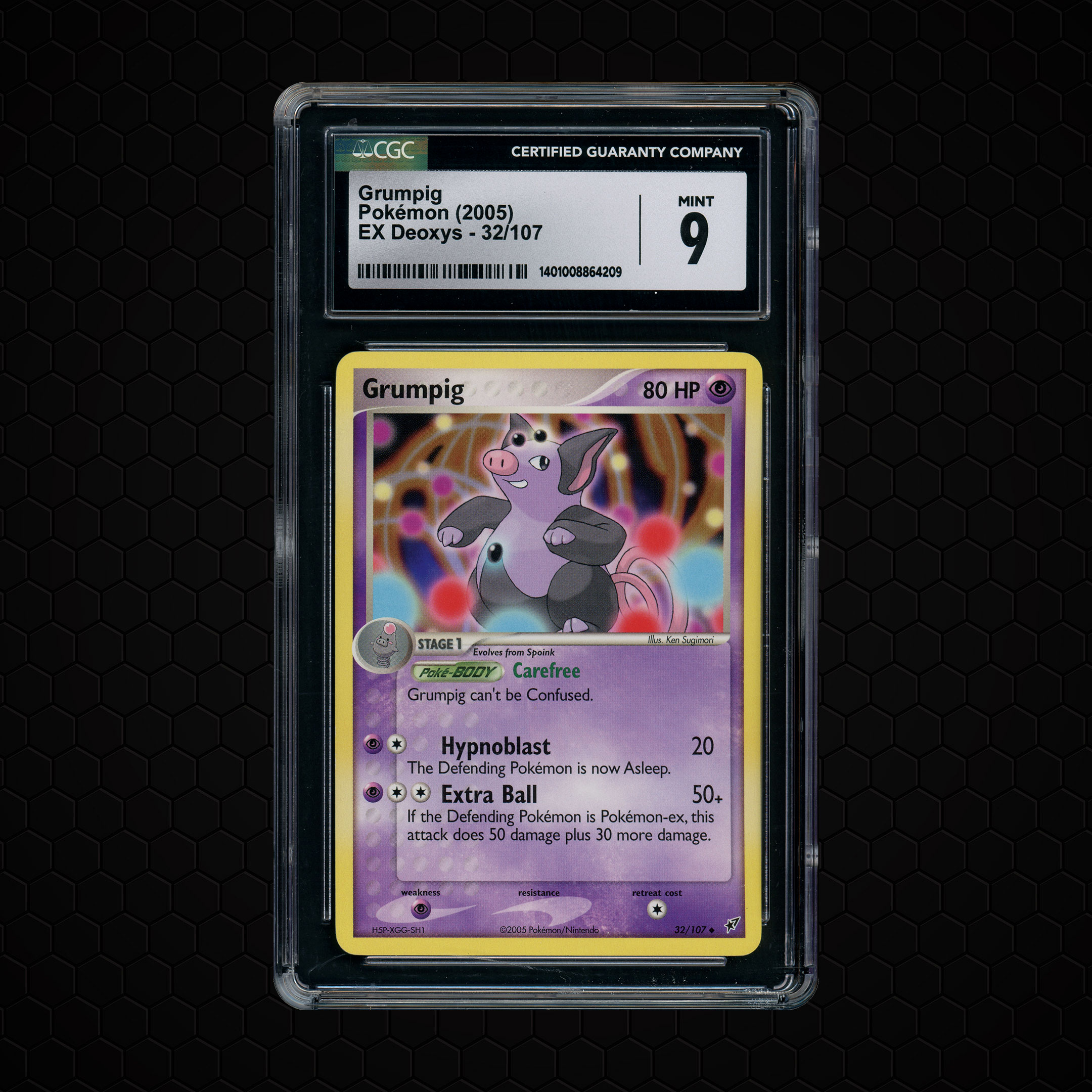 2005 EX Deoxys Grumpig #32 CGC 9