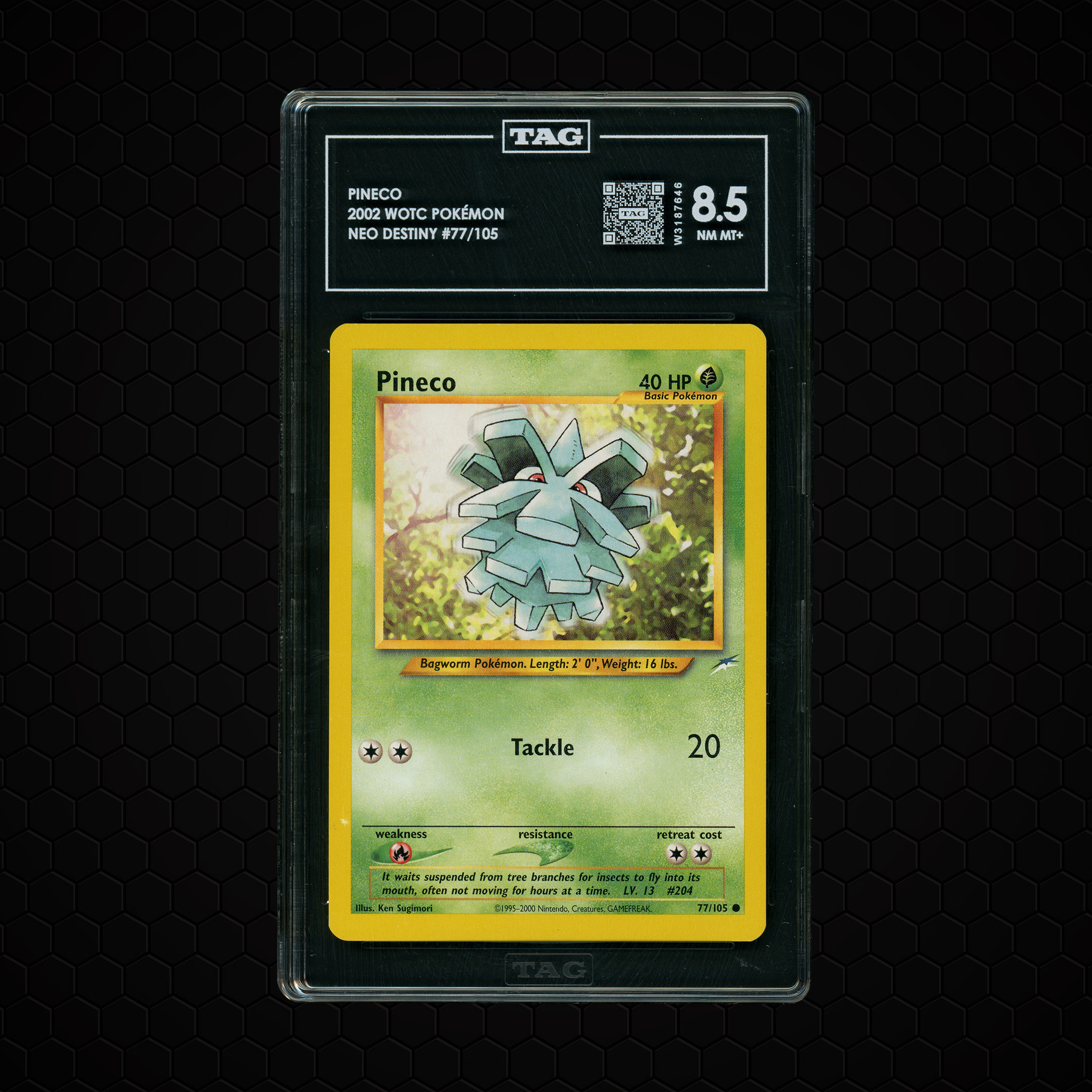 2002 Neo Destiny Pineco #77 TAG 8.5