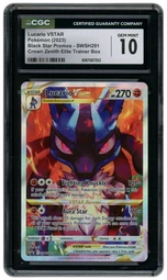 2023 Black Star Promo Lucario VSTAR #SWSH291 CGC 10 on Beezie.