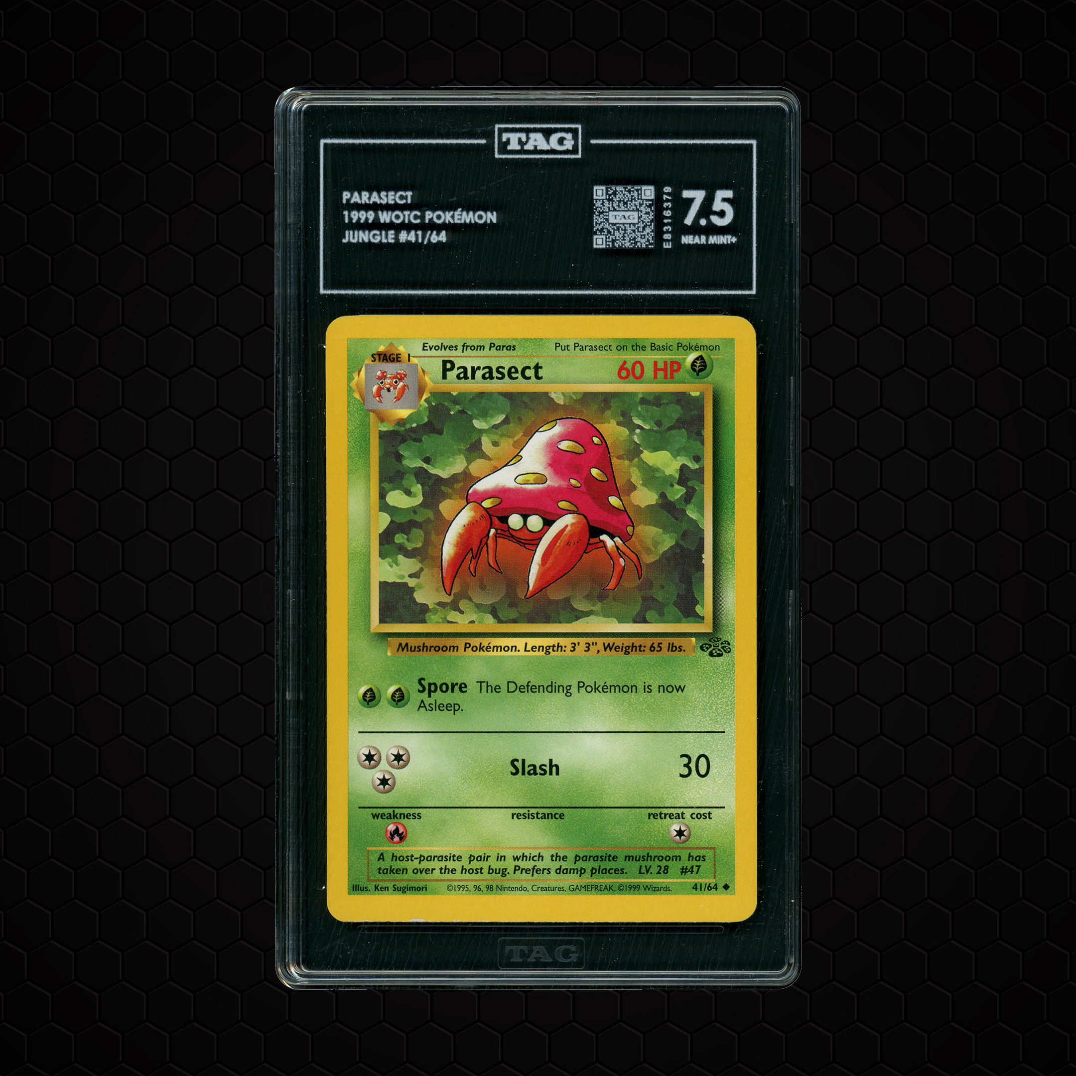 1999 Jungle Parasect #41 TAG 7.5