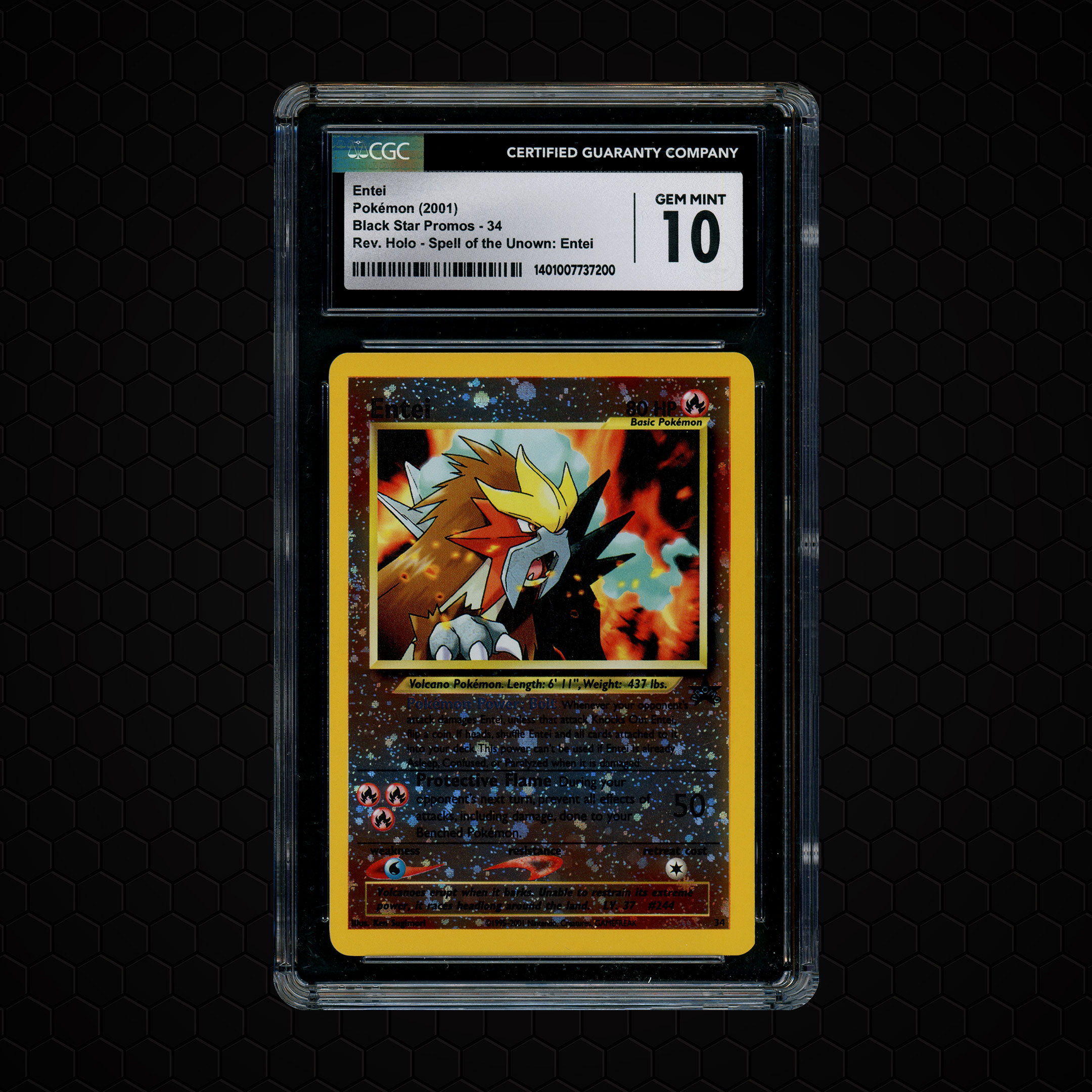 2001 Black Star Promos Entei #34 CGC 10