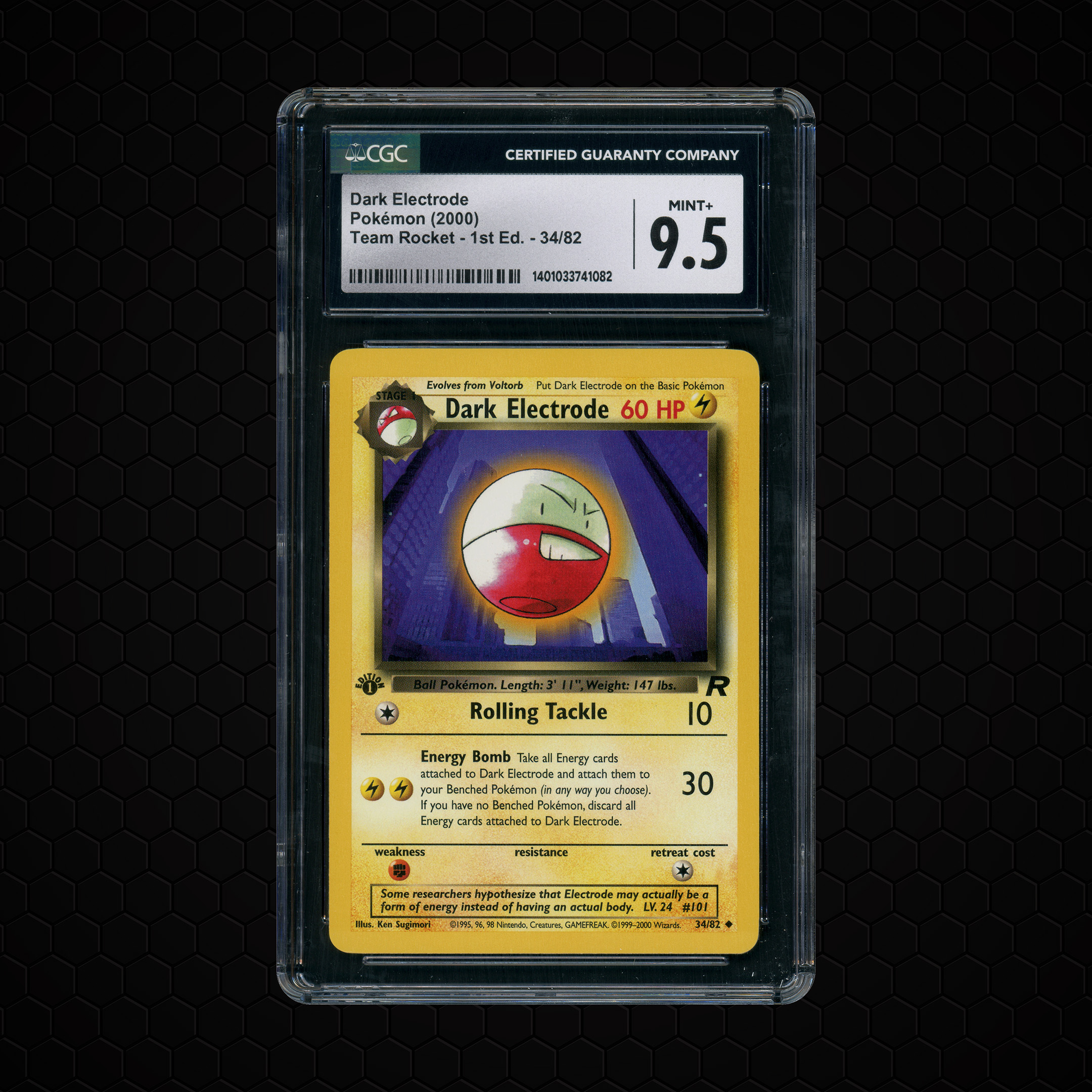 2000 Team Rocket 1st Edition Dark Electrode #34 CGC 9.5