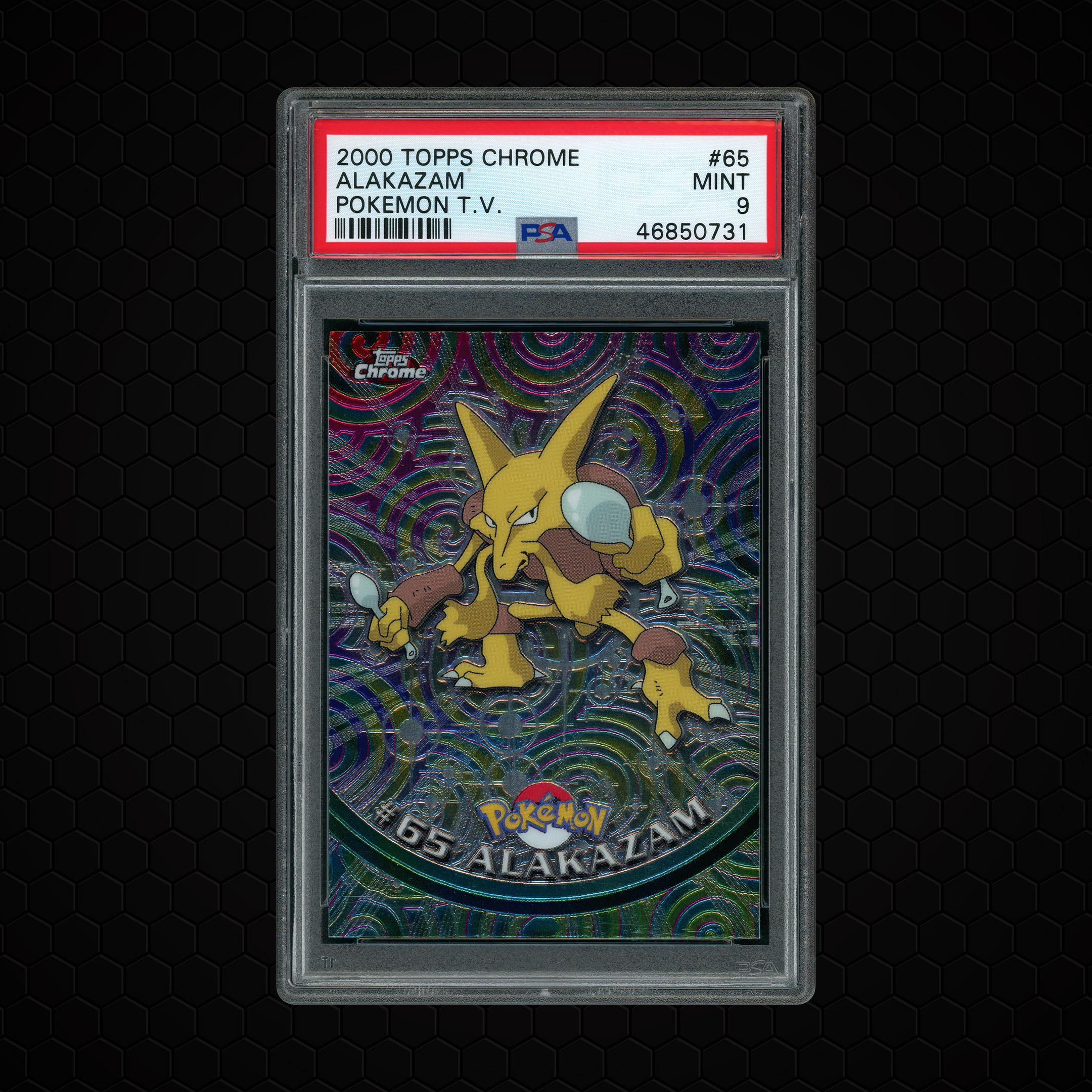 2000 Topps Chrome Alakazam #65 PSA 9