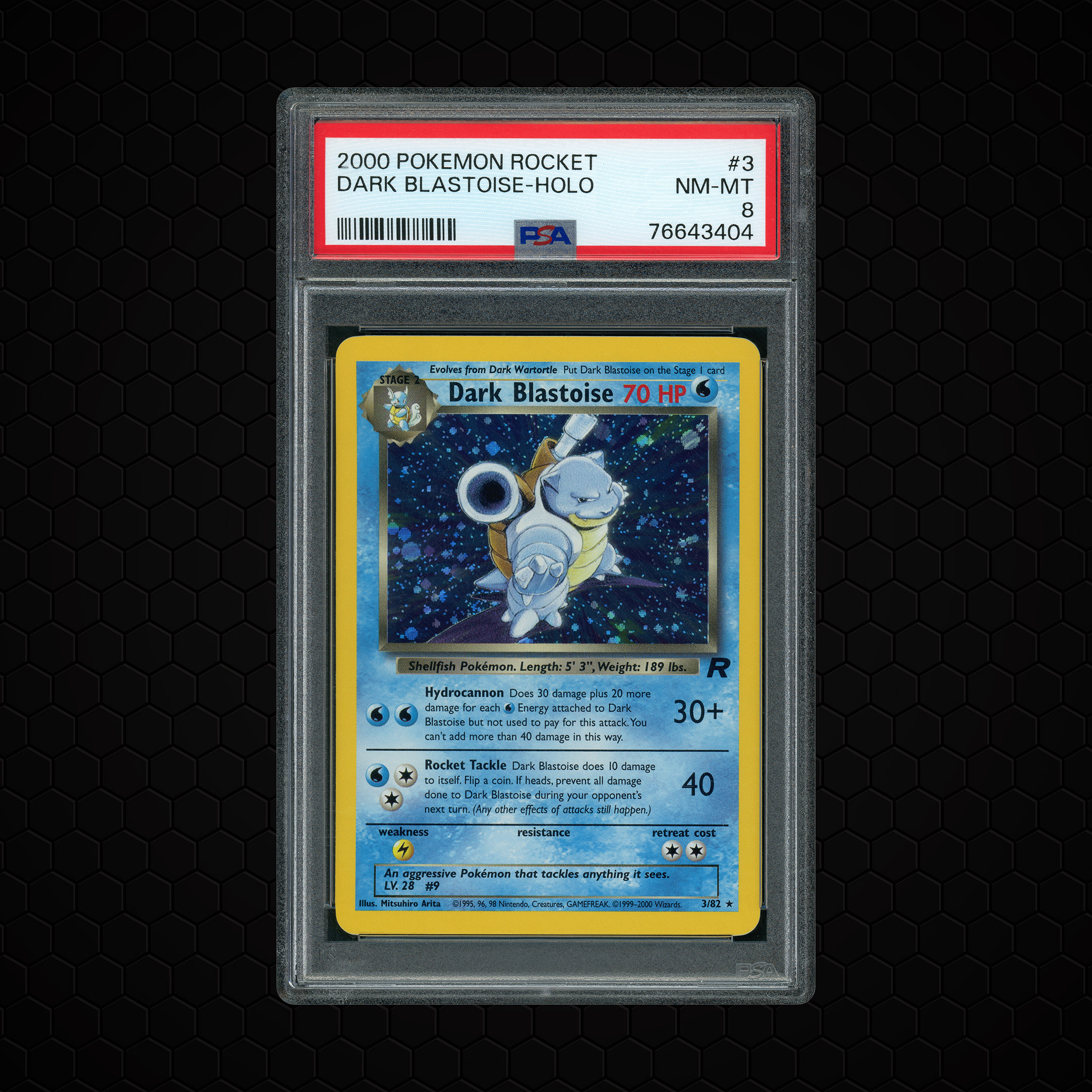 2000 Rocket Dark Blastoise #3 PSA 8