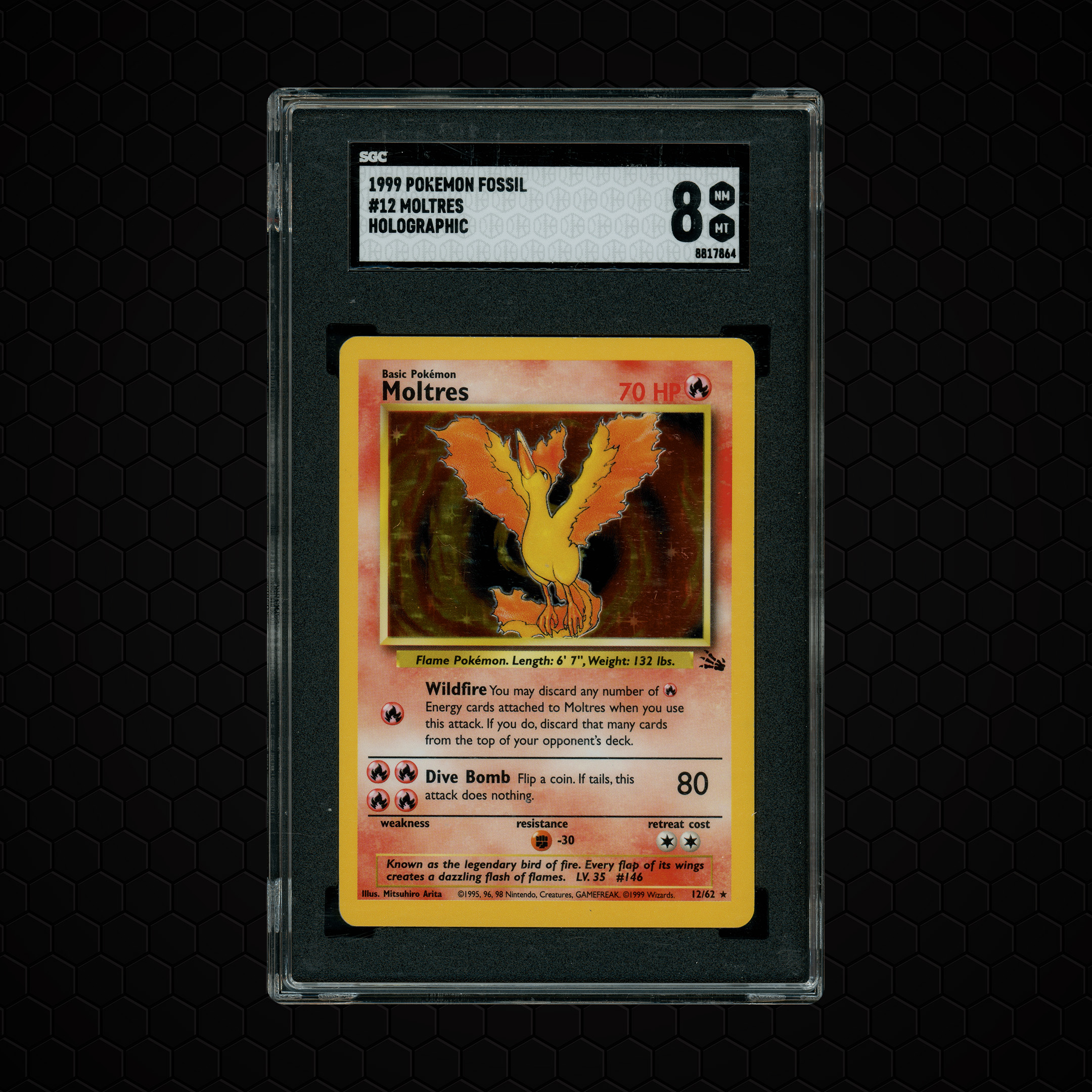 1999 Fossil Moltres #12 SGC 8