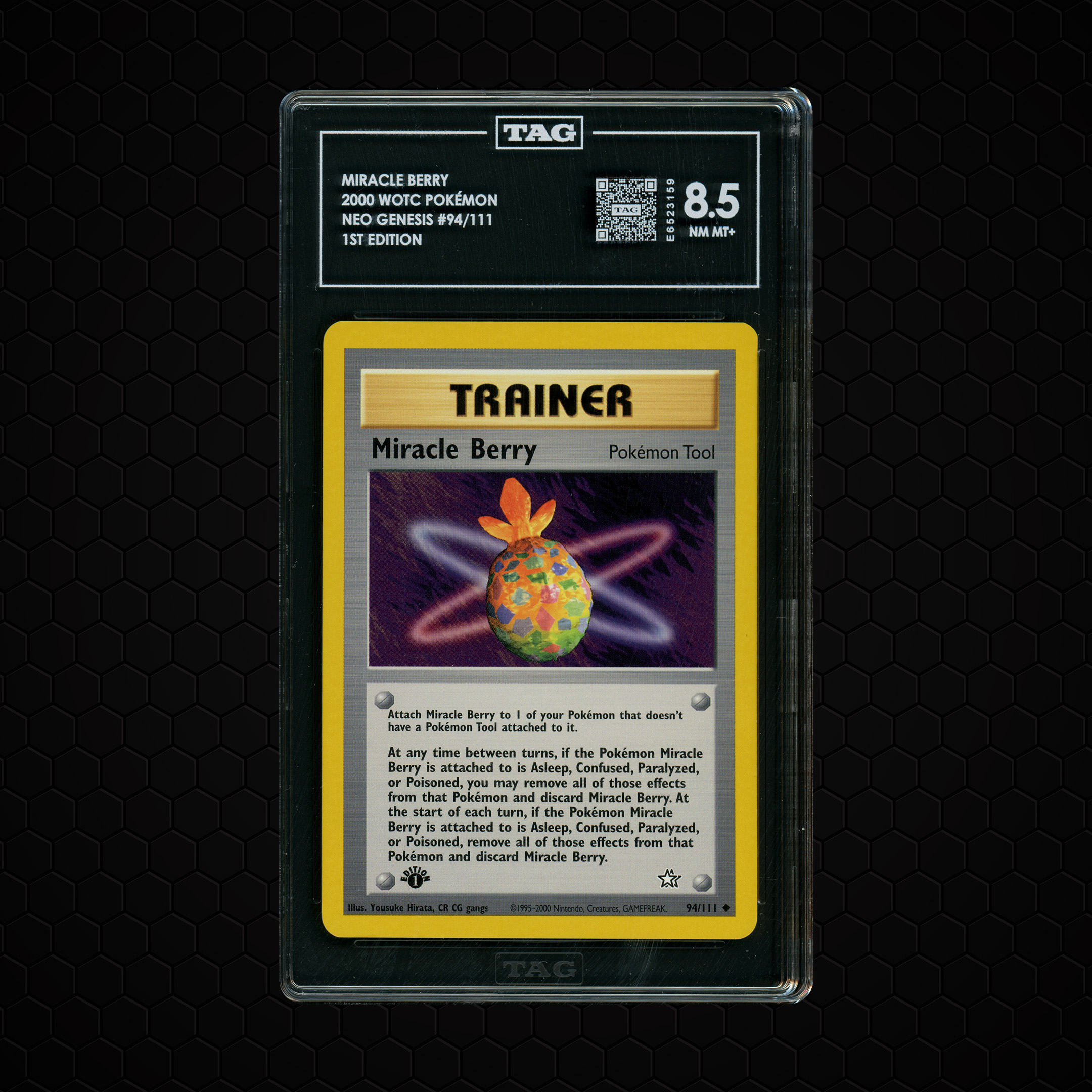2000 Neo Genesis 1st Edition Miracle Berry #94 TAG 8.5