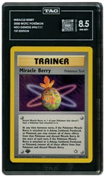 2000 Neo Genesis 1st Edition Miracle Berry #94 TAG 8.5 on Beezie.