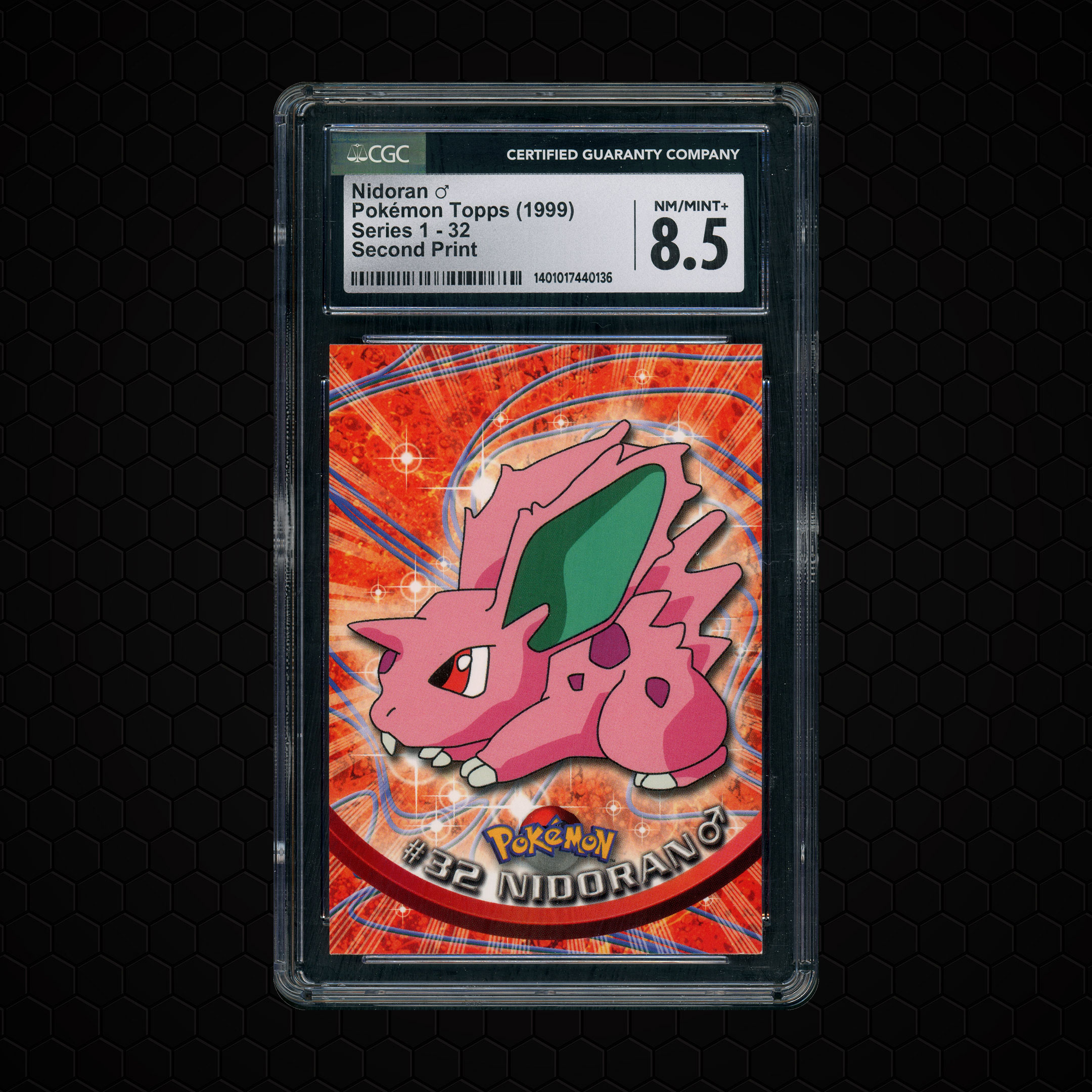 1999 Topps Series 1 Second Print Nidoran #32 CGC 8.5