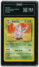 1999 Base Set Nidorino #37 TAG 8.5 on Beezie.