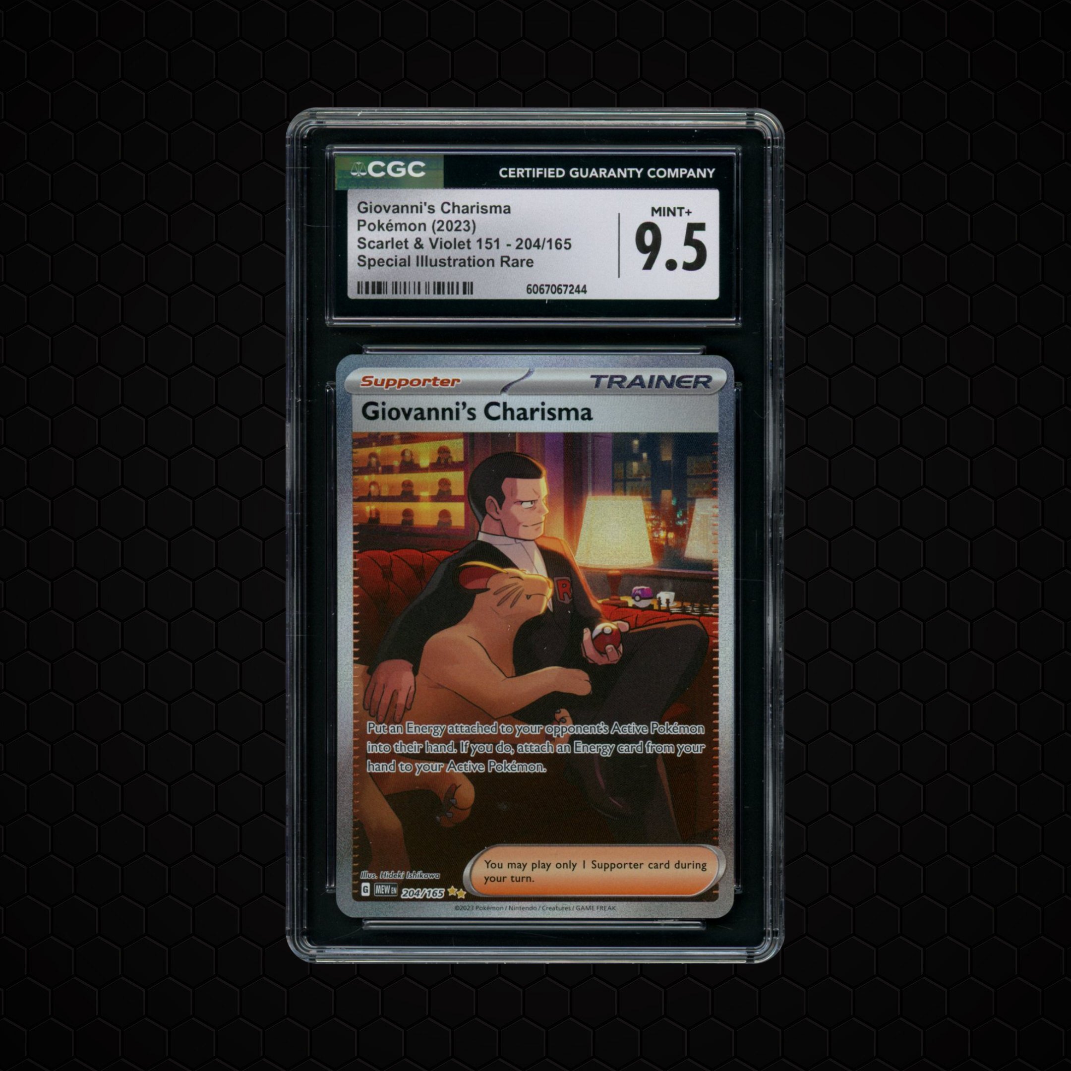 2023 Pokemon 151 Giovanni's Charisma #204 CGC 9.5